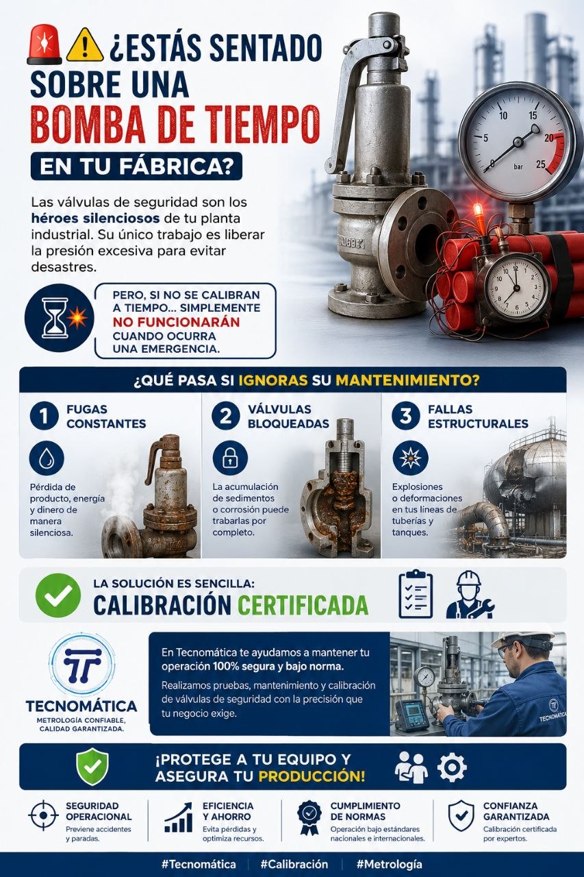 El peligro de no calibrar a tiempo las válvulas de seguridad